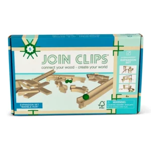 JOIN CLIPS Uitbreidingsset "Marble Run / Knikkerbaan" – Bouw je eigen houten knikkerbaan!