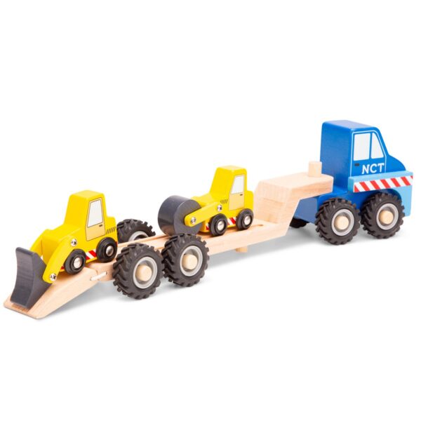Autotransporter met 2 bouwvoertuigen2 New Classic Toys Autotransporter met 2 bouwvoertuigen