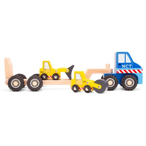 Autotransporter met 2 bouwvoertuigen3 New Classic Toys Autotransporter met 2 bouwvoertuigen