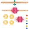 Boppi - uitbreidingspakket houten knikkerbaan- met wipwap & schoeprad