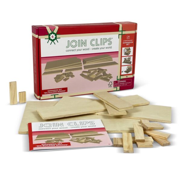 EXPANSION SET BIG BUILDING BOARDS1 JOIN CLIPS Uitbreidingsset "Big Building Boards" – Bouw groter, hoger en creatiever!