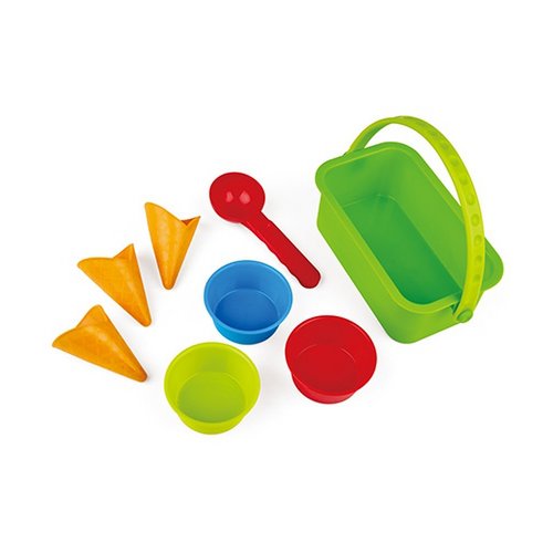 Hape Strand ijsset 8 delig Zandspel ijswinkel