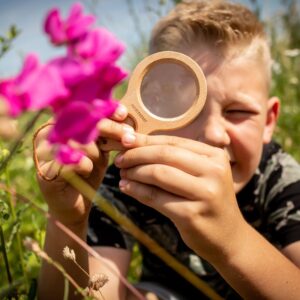 Kikkerland  Huckleberry Dual Magnifier Vergrootglas 5x10 cm - Hout