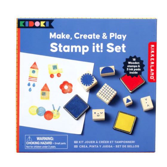 KIDOKI Make, Create & Play Stamp It! Set1 Kikkerland Kidoki Maken, creëren en spelen: Stamp It! Set