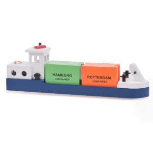 New Classic Toys Rijnaak met 2 containers Havenlijn
