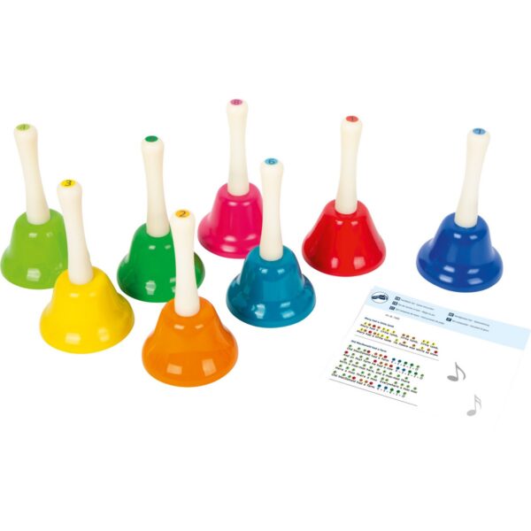 Tafelbel Set 2 Small Foot Tafelbel Set Gekleurde Handbellen, Set van 8