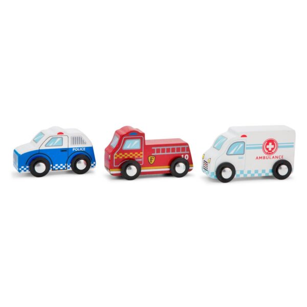 Voertuigenset - 3 auto's 2 New Classic Toys Voertuigenset - 3 auto's brandweer, politie, ambulance