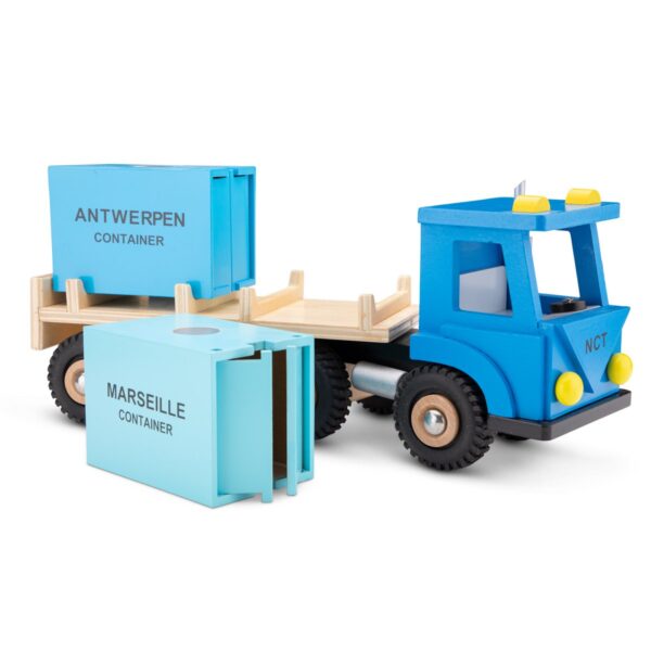 Vrachtwagen met 2 containers1 New Classic Toys Vrachtwagen met 2 containers Havenlijn