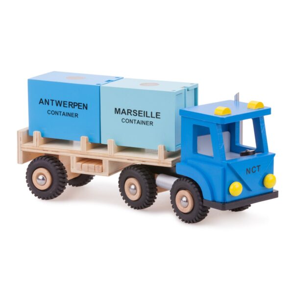 Vrachtwagen met 2 containers5 New Classic Toys Vrachtwagen met 2 containers Havenlijn