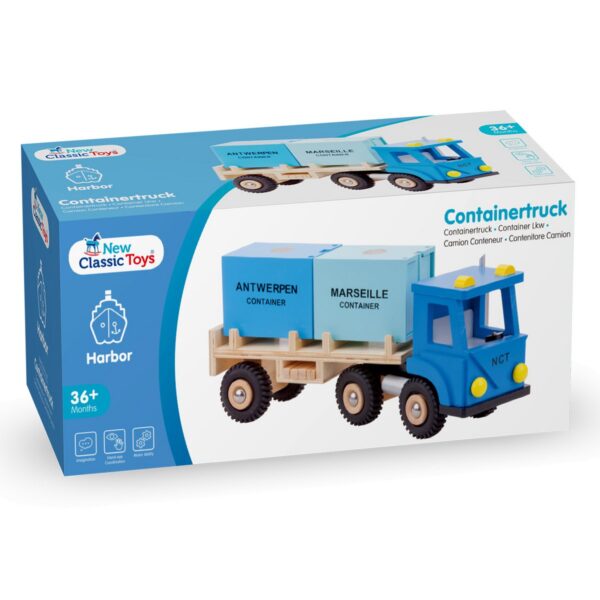 Vrachtwagen met 2 containers7 New Classic Toys Vrachtwagen met 2 containers Havenlijn