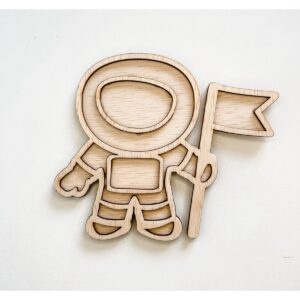 Leuk met Letters Vultray astronaut