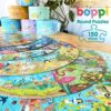 4RWD wereldkaartpuzzel puzzel rond formaat in op berg doos 150 stukjes