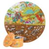 4WRD Dinopuzzel rond formaat in opbergdoos 150 stukjes
