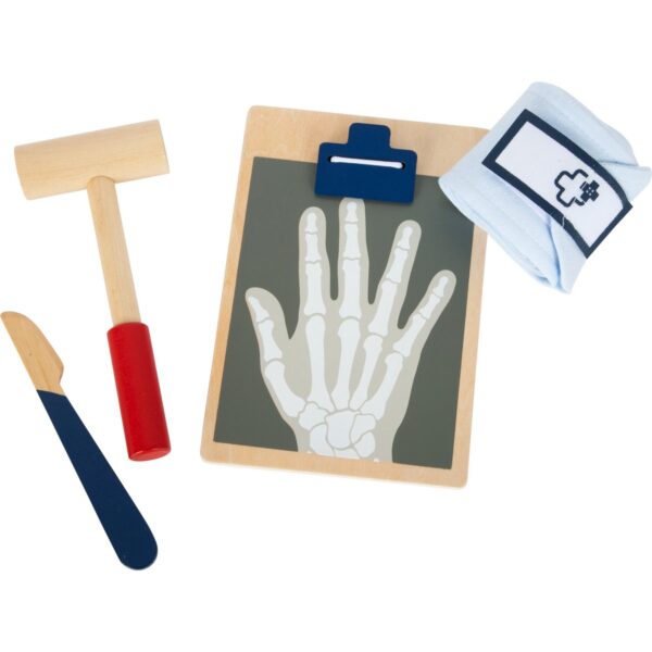 dokterstas3 Small Foot - Dokterstas met Houten Dokter Accessoires, 18dlg