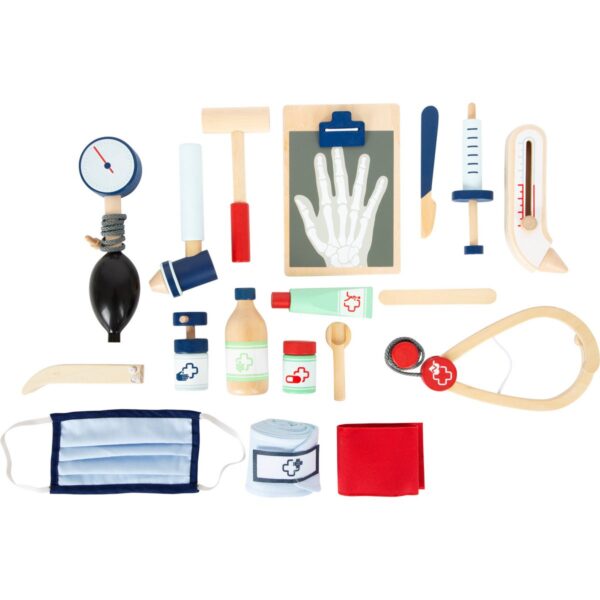 dokterstas6 Small Foot - Dokterstas met Houten Dokter Accessoires, 18dlg