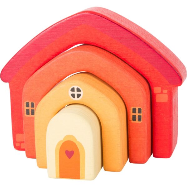 houten bouwstenen huis 1 Small Foot Houten bouwstenen huis