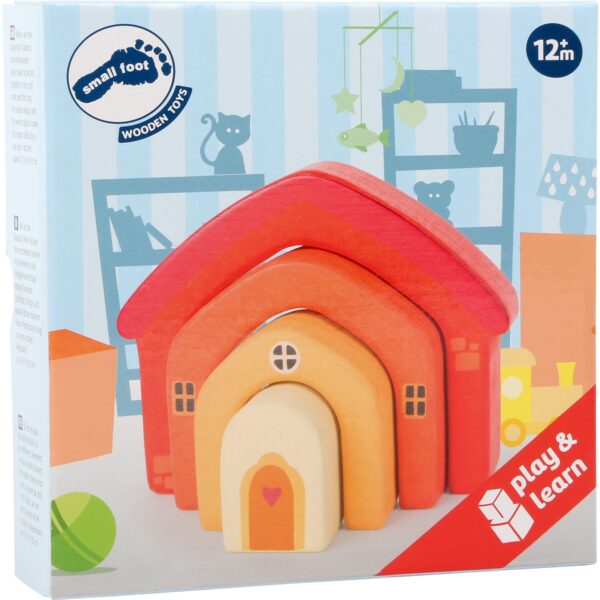 houten bouwstenen huis 2 Small Foot Houten bouwstenen huis
