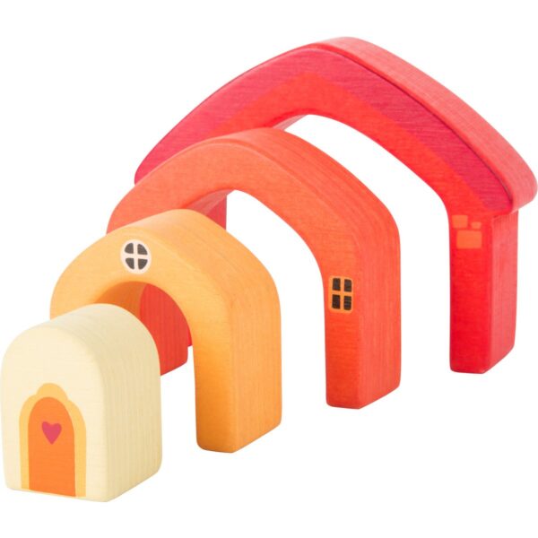 houten bouwstenen huis 3 Small Foot Houten bouwstenen huis
