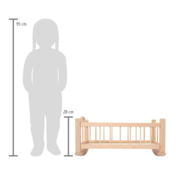 poppenwieg naturel6 Small Foot Houten poppenwieg naturel