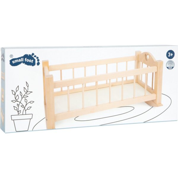 poppenwieg naturel7 Small Foot Houten poppenwieg naturel