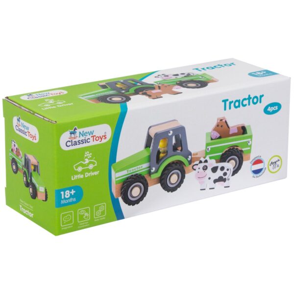 tractor met boerderijdieren4 New Classic Toys Tractor met Aanhanger - met dieren
