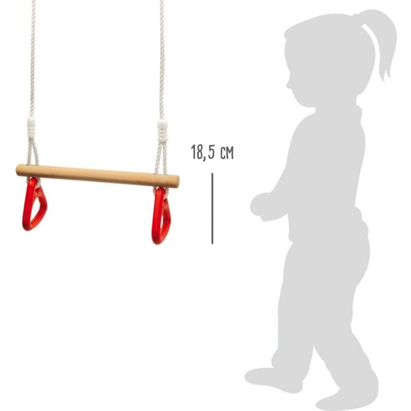 trapeze met gymnastiekringen2 Small Foot trapeze met gymnastiekringen