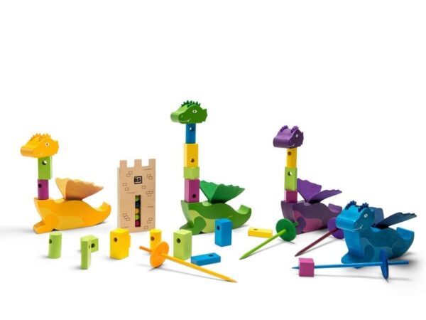 Draaksteken1 BS Toys Draak Steken - Stapelspel - Hout - 4 Spelers