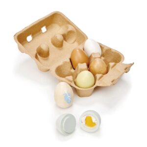 Tender Leaf Toys Houten eieren  in een eierdoos