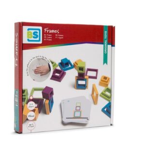 BS Toys Houten Frames Vorm en Kleuren bouwspel