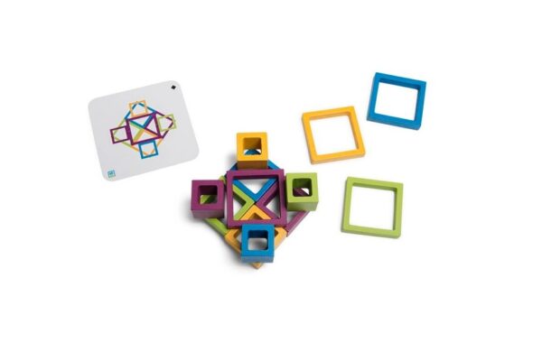 Frames1 BS Toys Houten Frames Vorm en Kleuren bouwspel