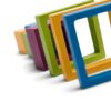 BS Toys Houten Frames Vorm en Kleuren bouwspel