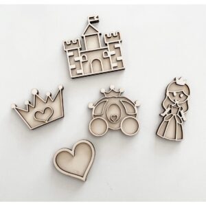 Leuk met Letters Kleine vultrays set Prinsessen