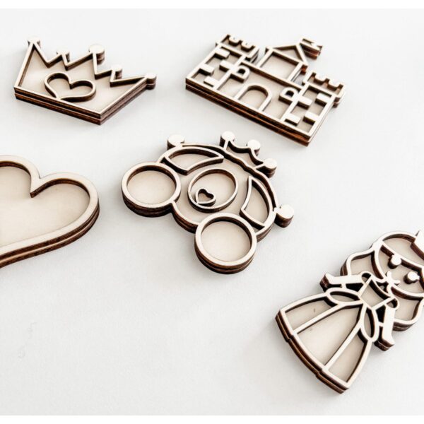 Leuk met Letters Kleine vultrays set Prinsessen