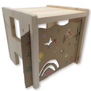 Speelbelovend (GOUDvanHOUT) Houten speelkruk Mathilde