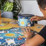 Ruimtevaartpuzzel3 4RWD Ruimtevaart puzzel rond formaat in op berg doos 150 stukjes
