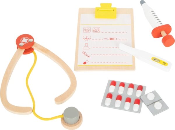Tandartskoffer1 Small Foot - Houten Dokter en Tandarts 2 in1 Set in Koffer.