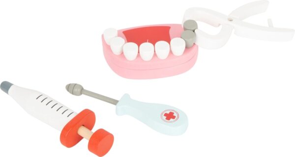 Tandartskoffer2 Small Foot - Houten Dokter en Tandarts 2 in1 Set in Koffer.