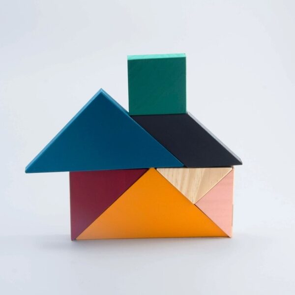 Tangram earth Me & mine Houten Tangram Earth