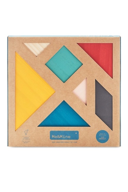 Tangram earth3 Me & mine Houten Tangram Earth