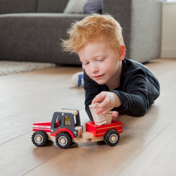 Tractor met Aanhanger - Hooibalen3 New Classic Toys Tractor met Aanhanger - met hooibalen