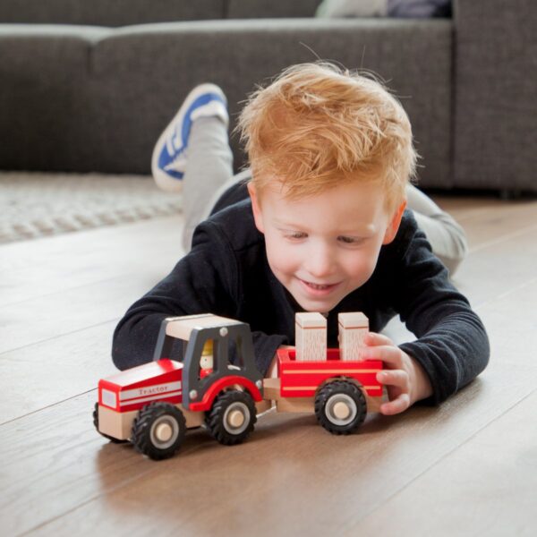 Tractor met Aanhanger - Hooibalen4 New Classic Toys Tractor met Aanhanger - met hooibalen