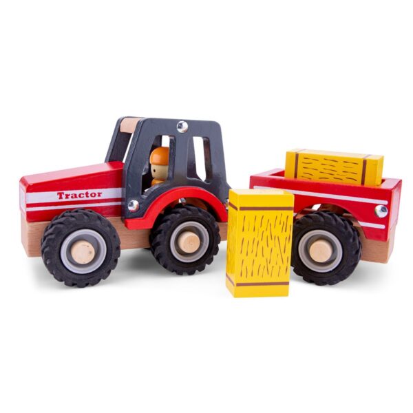 Tractor met Aanhanger - Hooibalen5 New Classic Toys Tractor met Aanhanger - met hooibalen