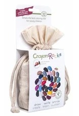 Crayon Rocks Twee-en-dertig (32) Crayon Rocks in ecru katoenen zakje