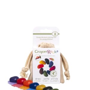 Crayon Rocks Acht (8) Crayon Rocks in een ecru katoenen zakje
