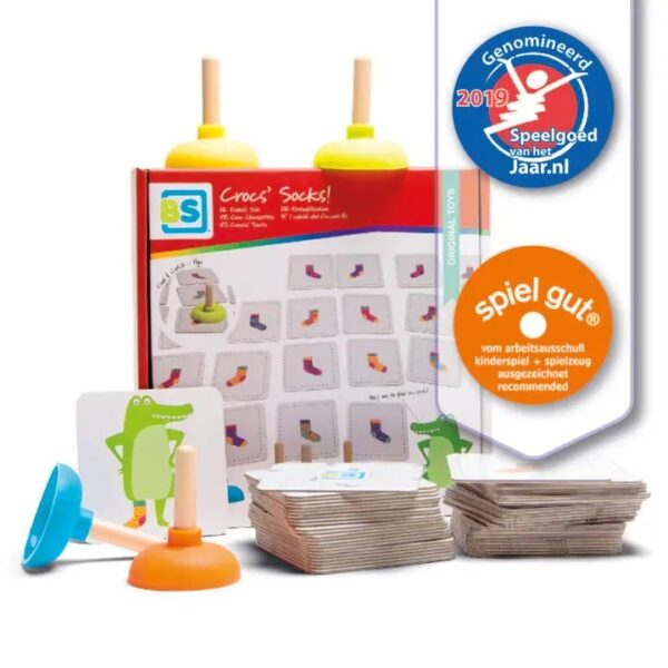 crocssocks1 BS Toys Kroko's Sok Memory - spel met zuignappen