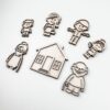 Leuk met letters kleine vultrays familie