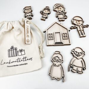 Leuk met letters kleine vultrays familie