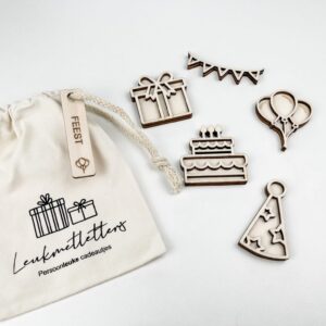 Leuk met letters Kleine vultrays Feest