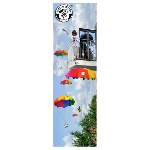 Kids at work Zweefspeelgoed parachute van 85 centimeter