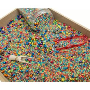 Sensoryfun Pour en play rainbow pot vol sensorisch materiaal